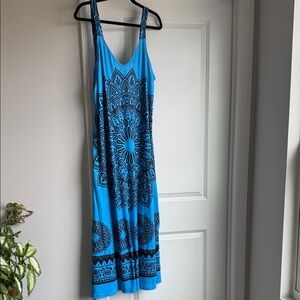 Shein Blue Mandala Print Dress